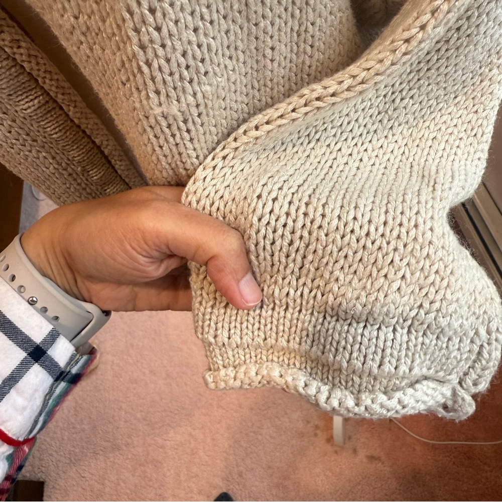 3/$25 Magaschoni Tan Open-Front Cardigan with Relaxed Fit Size M - Picture 10 of 13